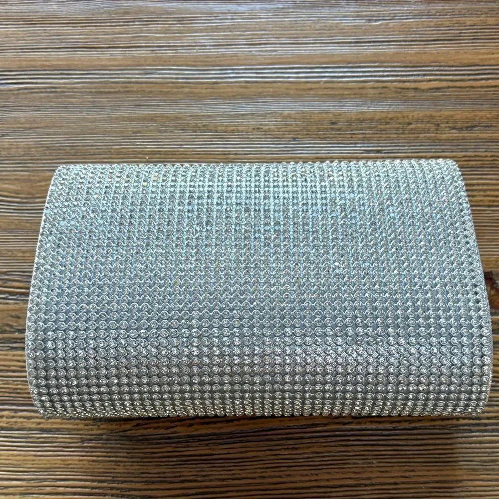 Sparkling Silver Rhinestone Clutch - Picture 5 of 11